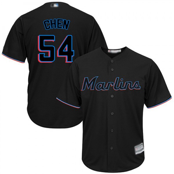 Miami Marlins #54 Wei-Yin Chen Black Cool Base Sti...