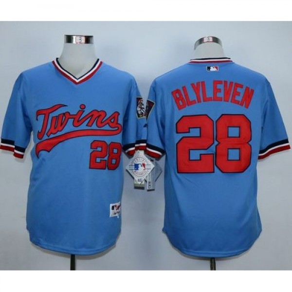 Minnesota Twins #28 Bert Blyleven Light Blue 1984 ...