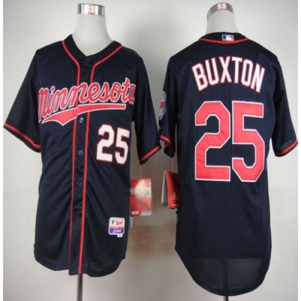 Minnesota Twins #25 Byron Buxton Navy Blue Alterna...