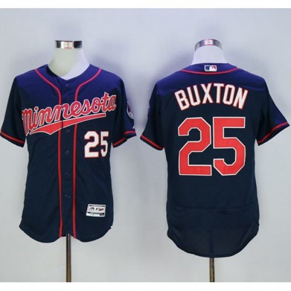 Minnesota Twins #25 Byron Buxton Navy Blue Flexbas...