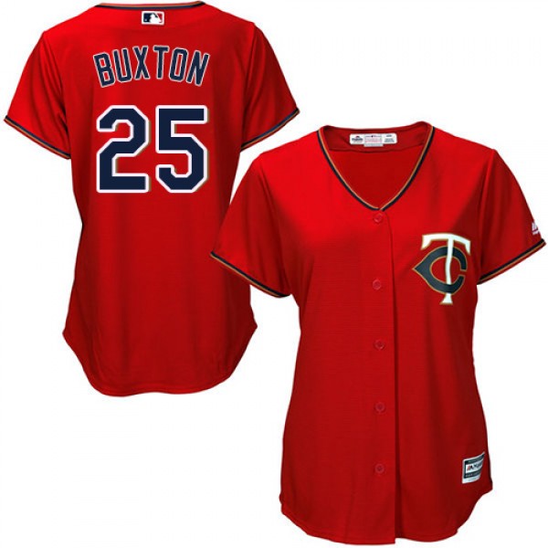 Minnesota Twins #25 Byron Buxton Red Alternate Wom...