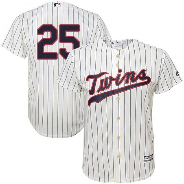 Minnesota Twins #25 Byron Buxton Cream Strip Cool ...