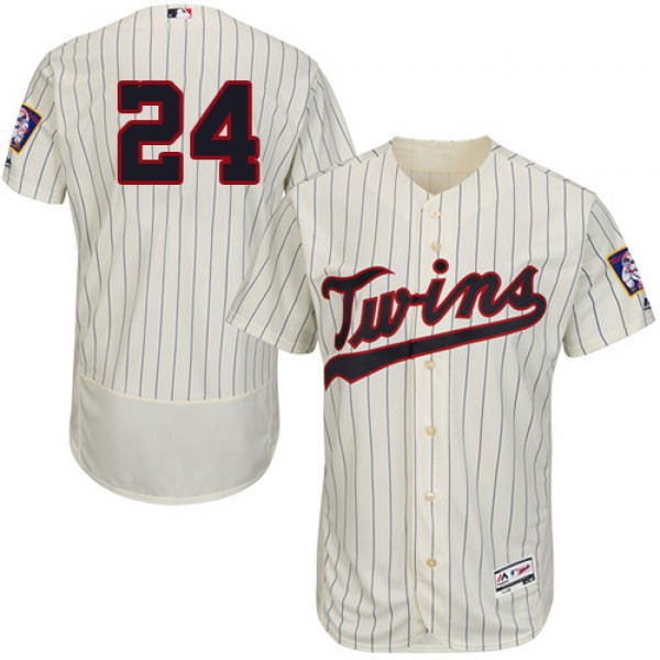 Minnesota Twins #24 C.J. Cron Cream Strip Flexbase...