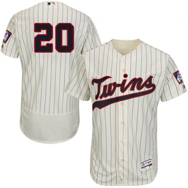 Minnesota Twins #20 Eddie Rosario Cream Strip Flex...