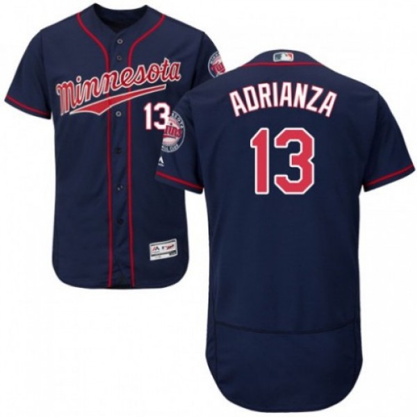 Minnesota Twins #13 Ehire Adrianza Navy Blue Flexb...