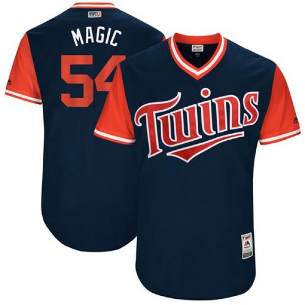 Minnesota Twins #54 Ervin Santana Navy "Magic...