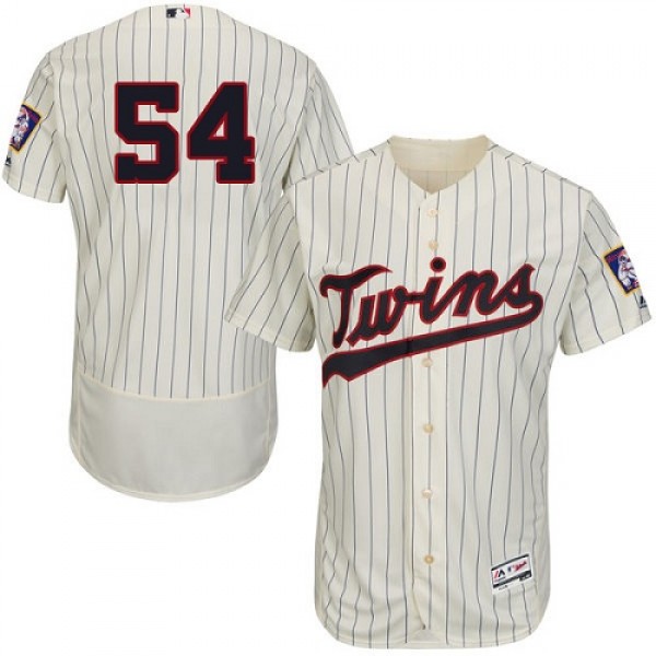 Minnesota Twins #54 Ervin Santana Cream Strip Flex...