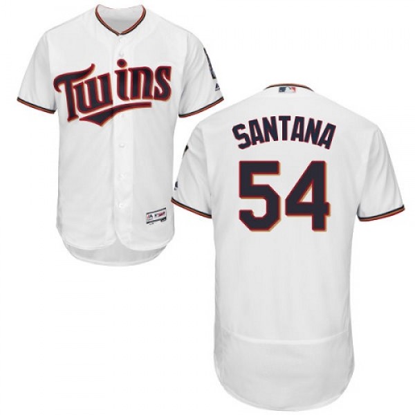 Minnesota Twins #54 Ervin Santana White Flexbase A...