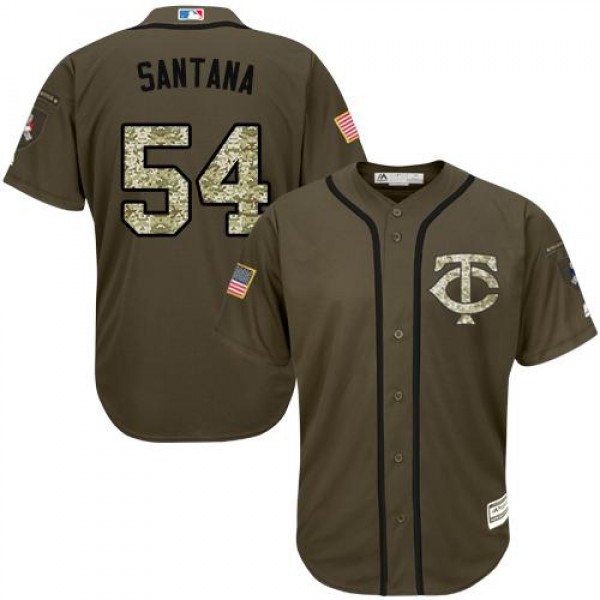 Minnesota Twins #54 Ervin Santana Green Salute to ...