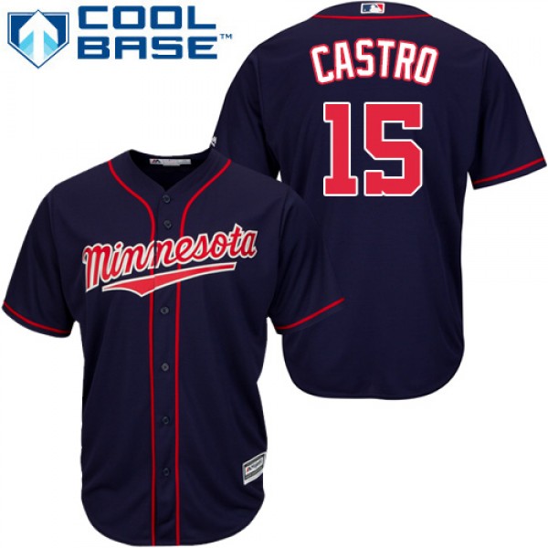 Minnesota Twins #15 Jason Castro Navy Blue Cool Ba...