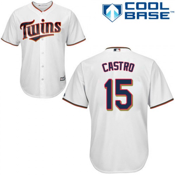 Minnesota Twins #15 Jason Castro White Cool Base S...