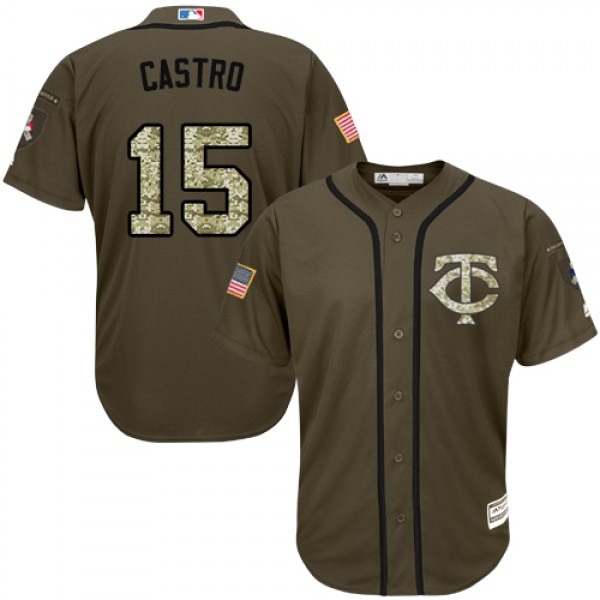 Minnesota Twins #15 Jason Castro Green Salute to S...