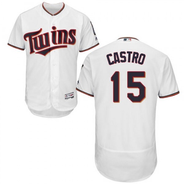 Minnesota Twins #15 Jason Castro White Flexbase Au...