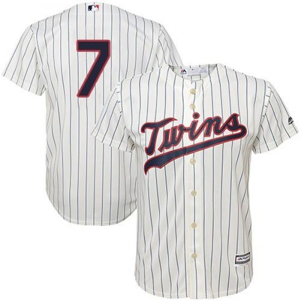 Minnesota Twins #7 Joe Mauer Cream Stitched Youth ...