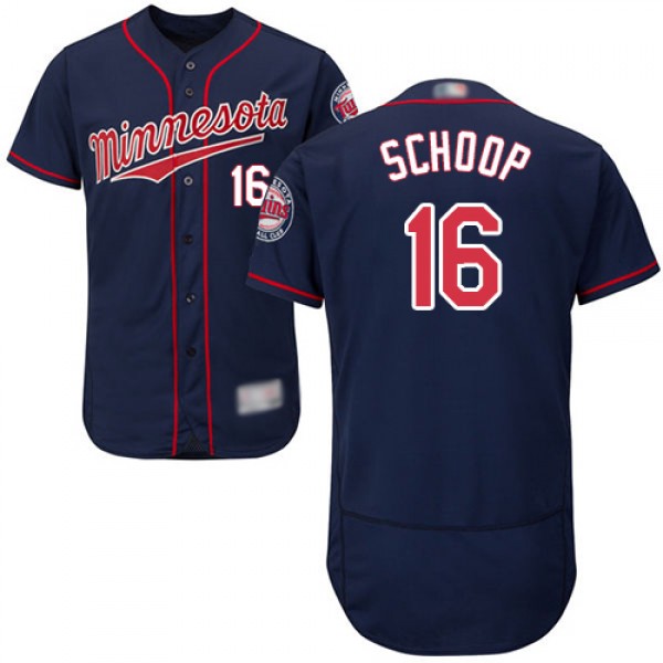 Minnesota Twins #16 Jonathan Schoop Navy Blue Flex...