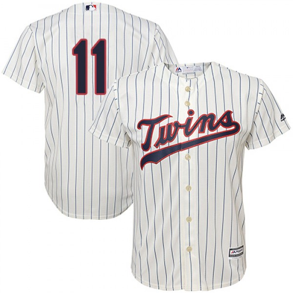 Minnesota Twins #11 Jorge Polanco Cream Strip Cool...