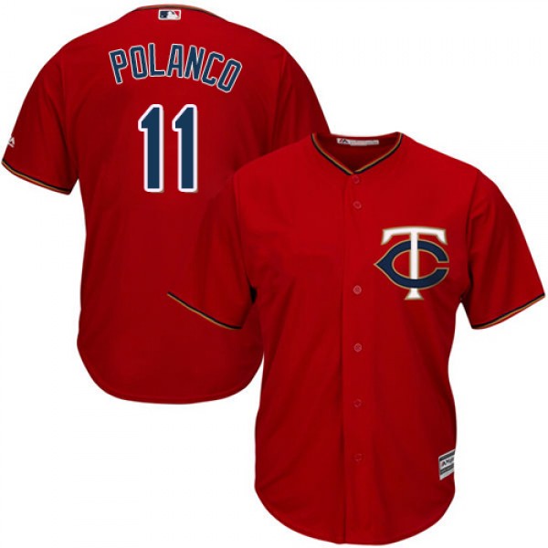 Minnesota Twins #11 Jorge Polanco Red Cool Base St...