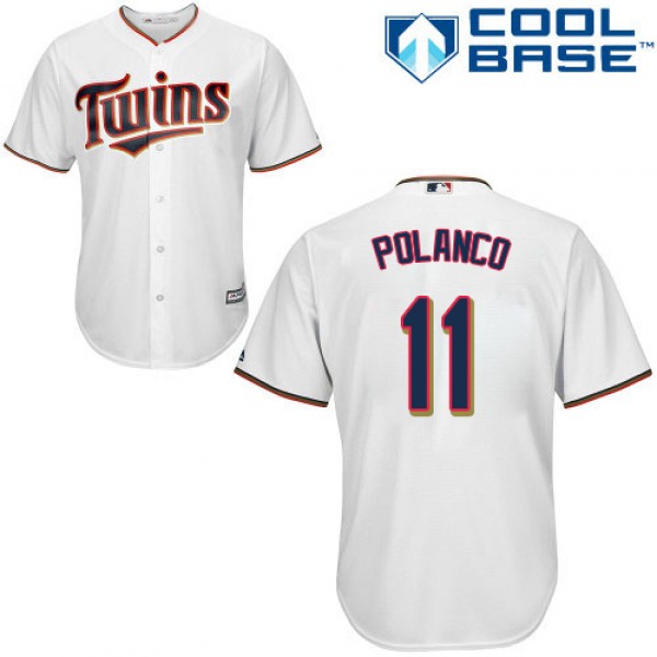 Minnesota Twins #11 Jorge Polanco White Cool Base ...