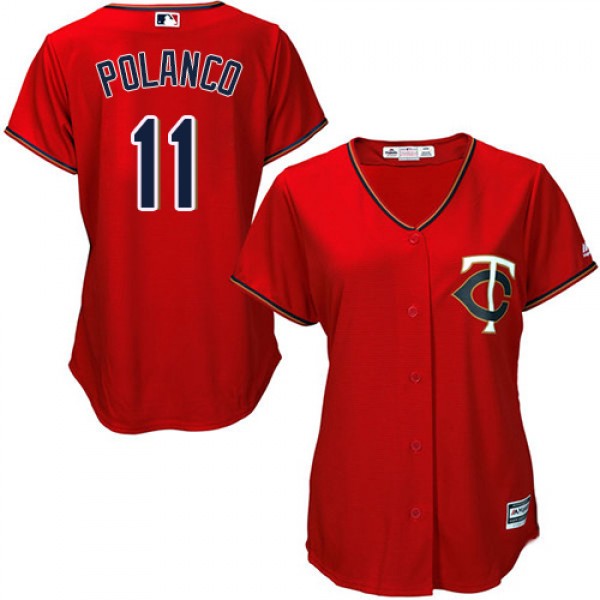 Minnesota Twins #11 Jorge Polanco Red Alternate Wo...