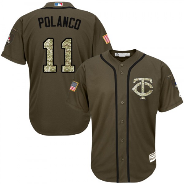 Minnesota Twins #11 Jorge Polanco Green Salute to ...