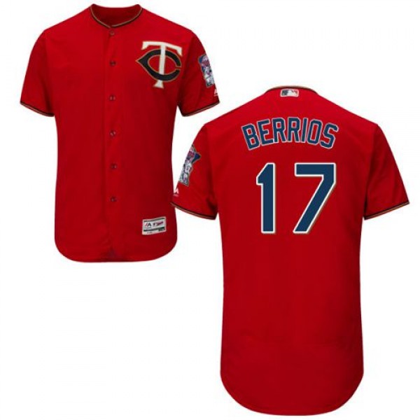 Minnesota Twins #17 Jose Berrios Red Flexbase Auth...