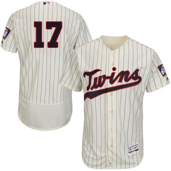 Minnesota Twins #17 Jose Berrios Cream(Black Strip...