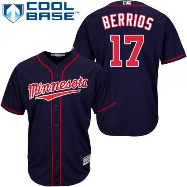 Minnesota Twins #17 Jose Berrios Navy blue Cool Ba...