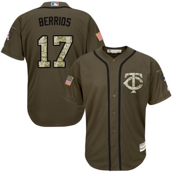 Minnesota Twins #17 Jose Berrios Green Salute to S...