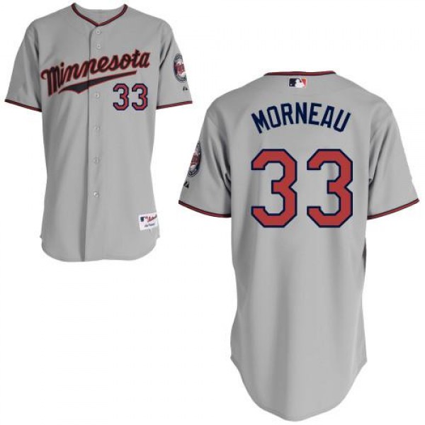 Minnesota Twins #33 Justin Morneau Grey Stitched Y...