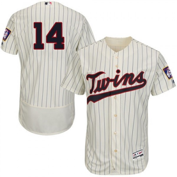 Minnesota Twins #14 Kent Hrbek Cream Strip Flexbas...