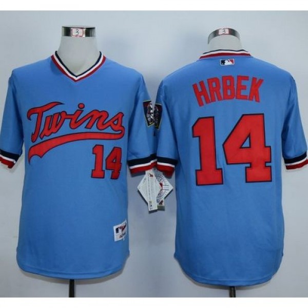 Minnesota Twins #14 Kent Hrbek Light Blue 1984 Tur...