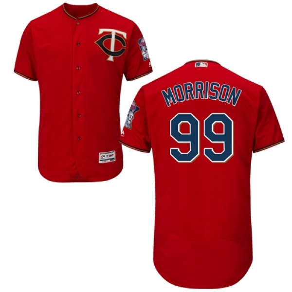 Minnesota Twins #99 Logan Morrison Red Flexbase Au...