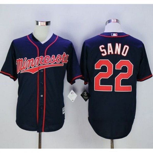 Minnesota Twins #22 Miguel Sano Navy Blue Alternat...