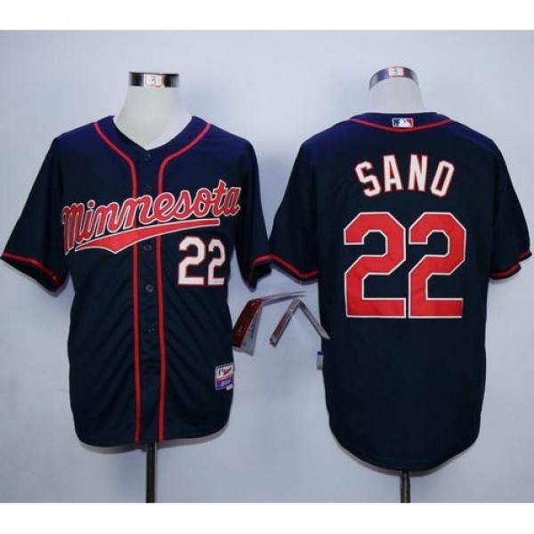 Minnesota Twins #22 Miguel Sano Navy Blue Cool Bas...