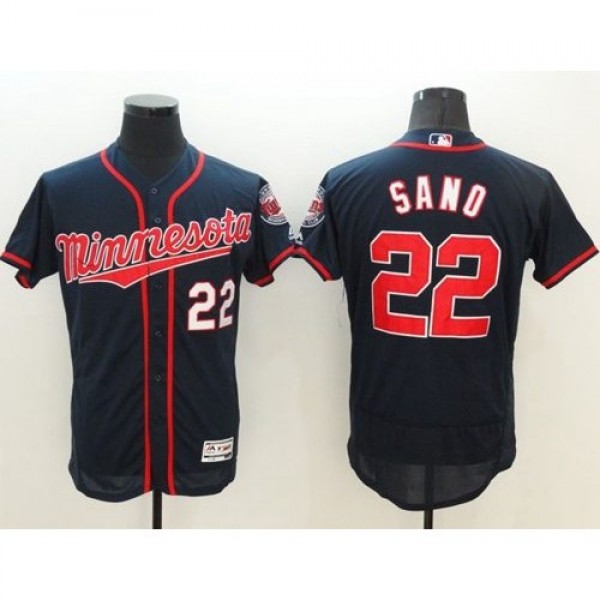 Minnesota Twins #22 Miguel Sano Navy Blue Flexbase...