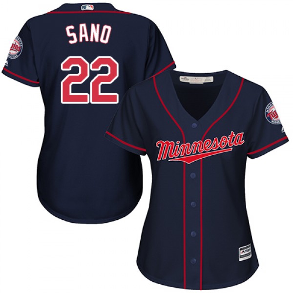 Minnesota Twins #22 Miguel Sano Navy Blue Alternat...