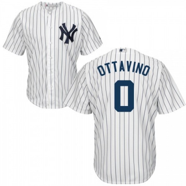 New York Yankees #0 Adam Ottavino White Strip New ...