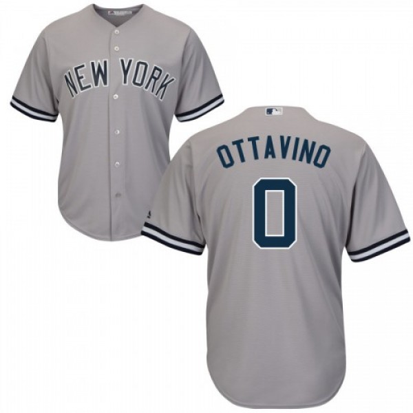 New York Yankees #0 Adam Ottavino Gray Cool Base S...