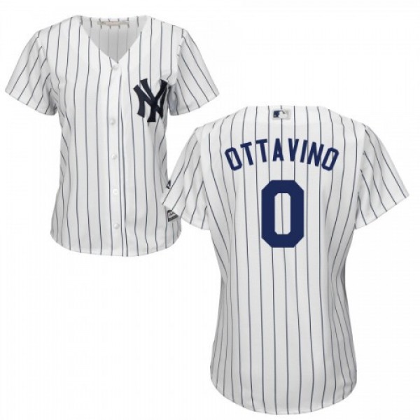 New York Yankees #0 Adam Ottavino White Women'...