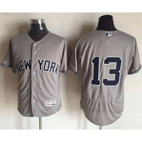 New York Yankees #13 Alex Rodriguez Grey Flexbase ...