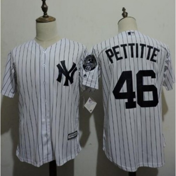 New York Yankees #46 Andy Pettitte White Strip New...