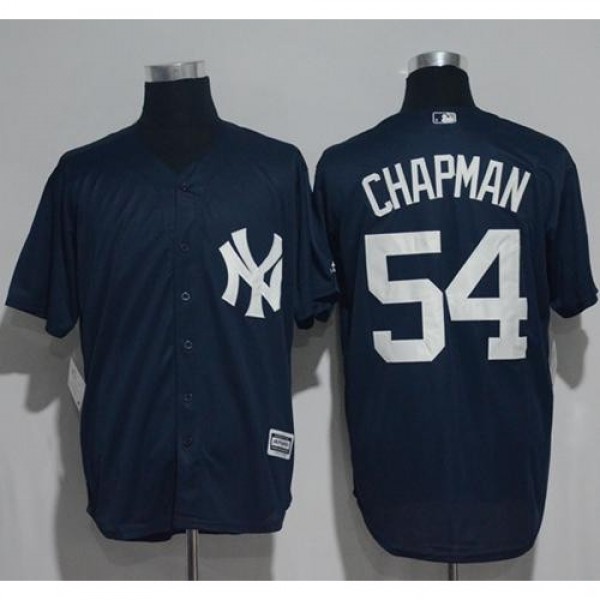 New York Yankees #54 Aroldis Chapman Navy Blue New...