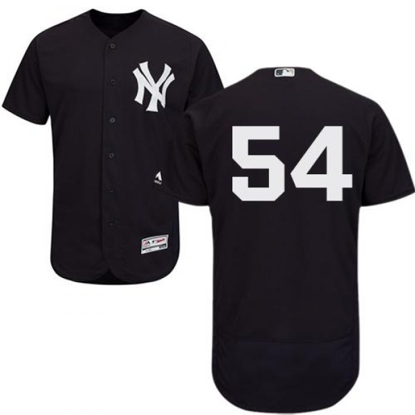 New York Yankees #54 Aroldis Chapman Navy Blue Fle...