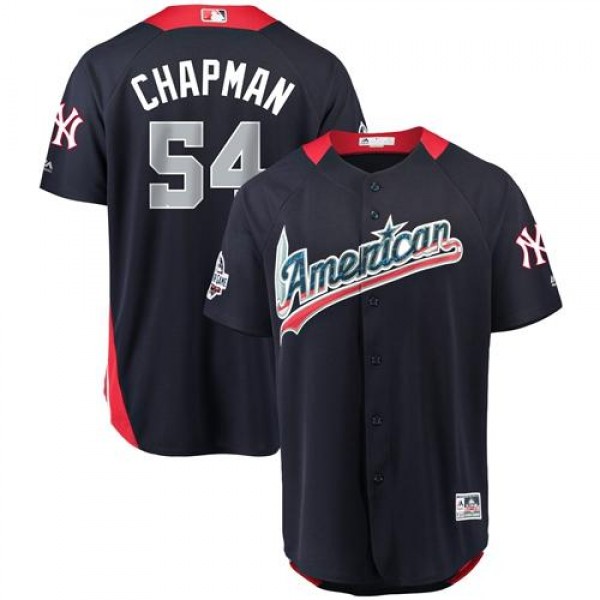 New York Yankees #54 Aroldis Chapman Navy Blue 201...