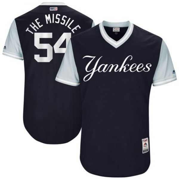 New York Yankees #54 Aroldis Chapman Navy "Th...