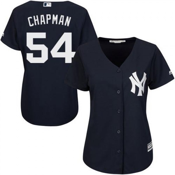 New York Yankees #54 Aroldis Chapman Navy Blue Alt...