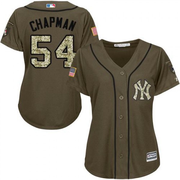 New York Yankees #54 Aroldis Chapman Green Salute ...