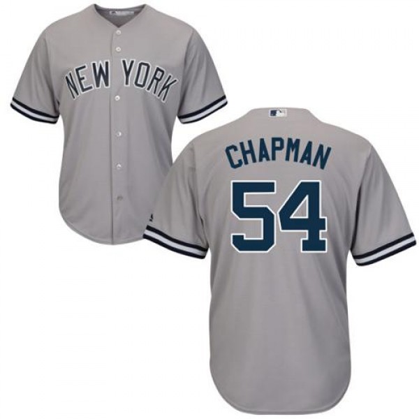 New York Yankees #54 Aroldis Chapman Grey Road Wom...