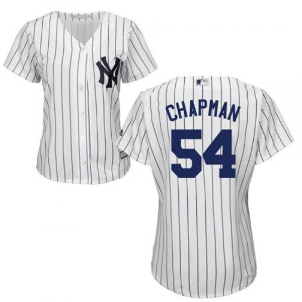 New York Yankees #54 Aroldis Chapman White Strip H...