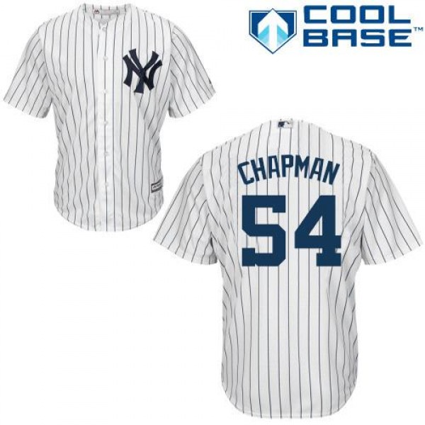 New York Yankees #54 Aroldis Chapman White Home St...